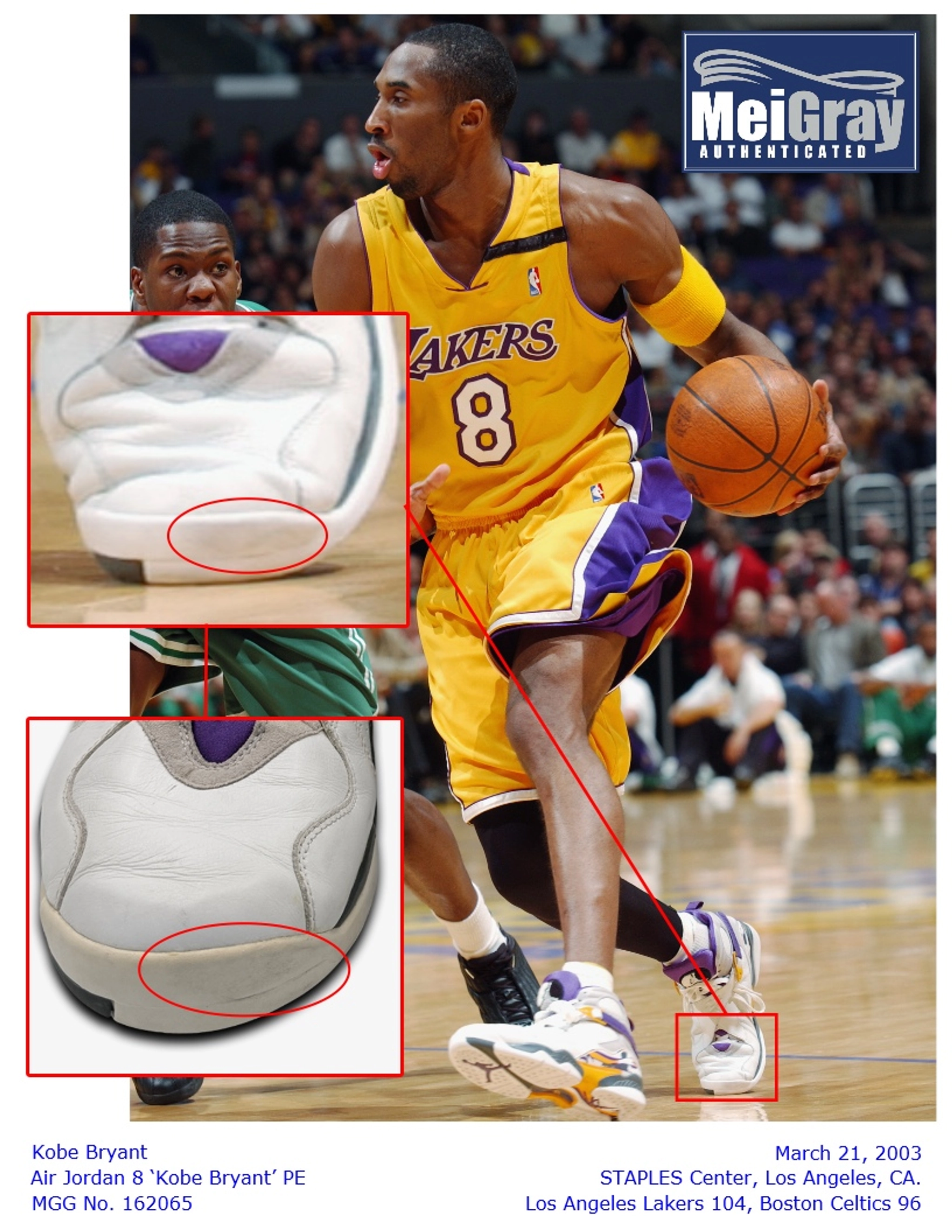 MeiGray photomatch showing distinctive scuffing during the March 21, 2003 game